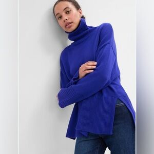 Cobalt Blue Gap Split Hem Oversized Sweater Women’s Medium